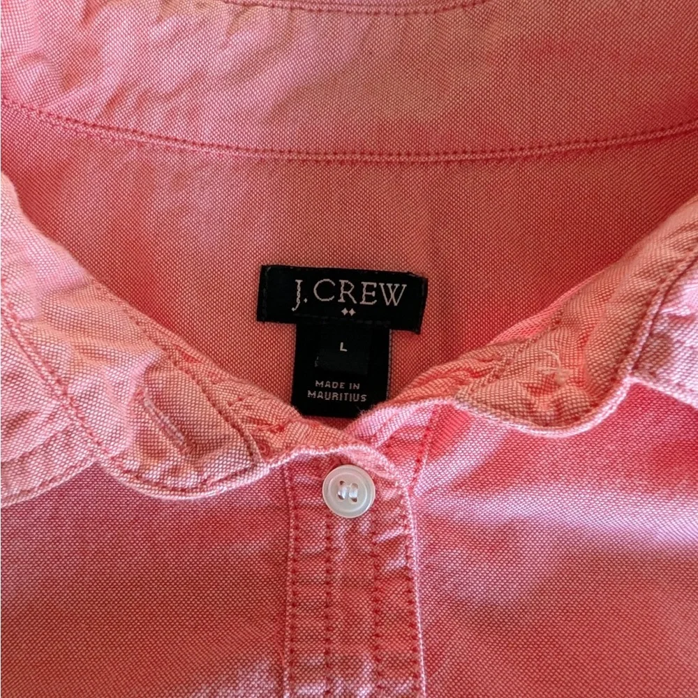J.Crew Oxford Shirt Loose fit Long Sleeve Half Button down Large